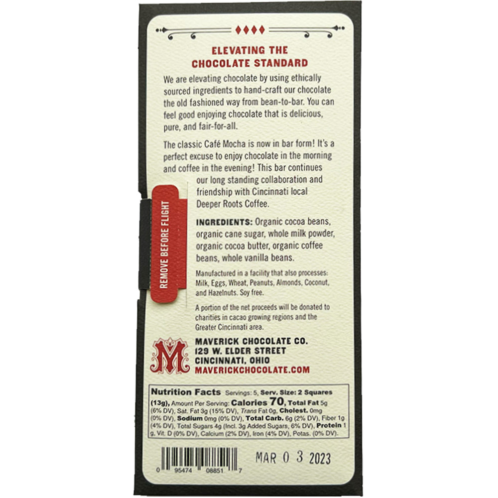 Maverick Café Mocha — Milk Chocolate + Coffee (QCBS)